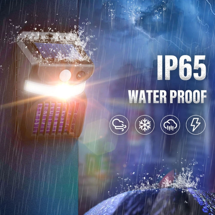 E-SMARTER W792 LED Solar Wall Light With Purple Light Mosquito Control Function Human Intelligent Sensor Outdoor Garden Lamp, Specification: White Light+Yellow Light