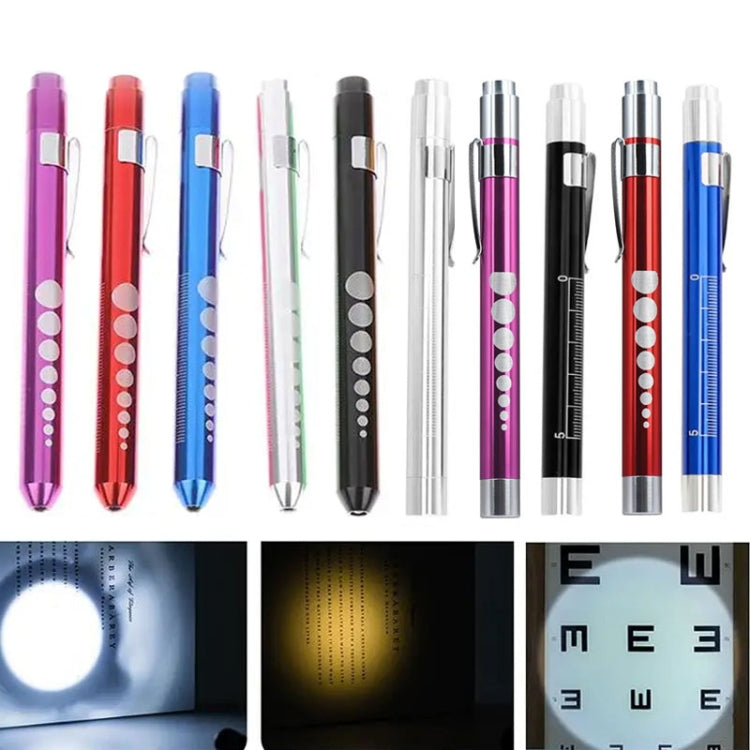 E-SMARTER Multifunctional Pen Flashlight Graduated LED Penlight, Color Random Delivery, Style: Concave Head White Light