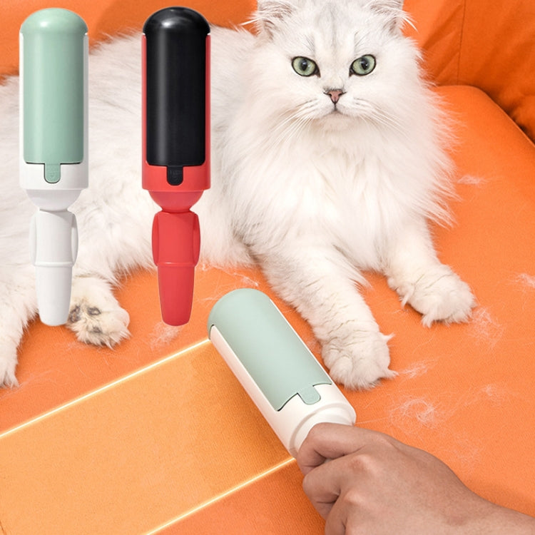 Cats Pet Hair Remover Static Adsorption Roller Clothes Sofa Hair Removal Brush(Red)