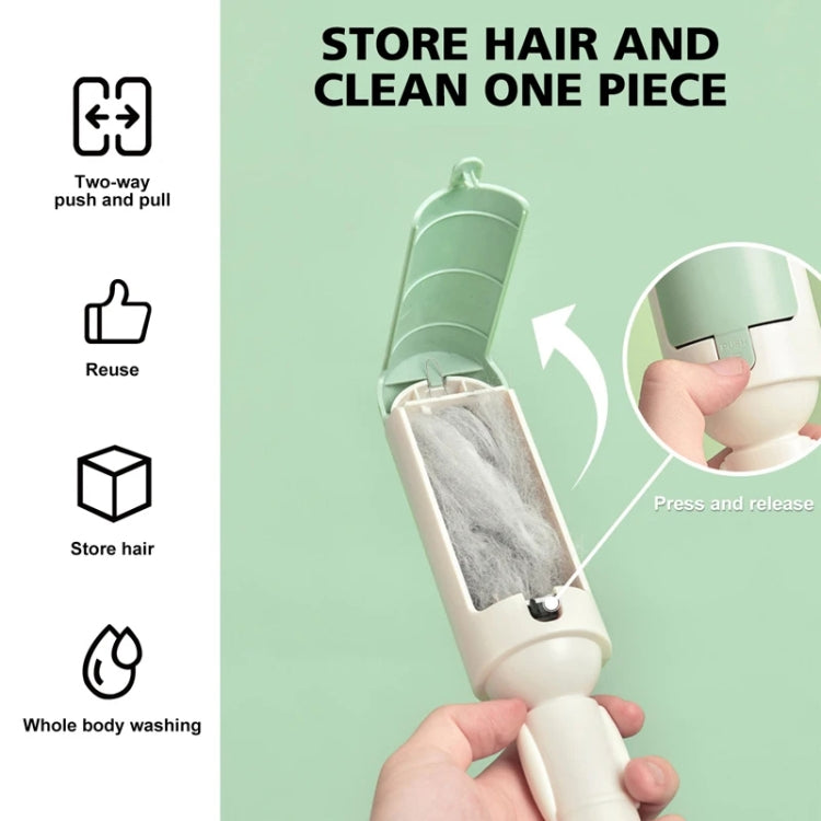 Cats Pet Hair Remover Static Adsorption Roller Clothes Sofa Hair Removal Brush(White)