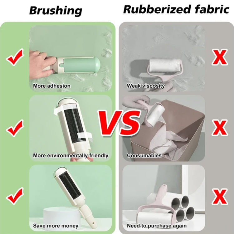 Cats Pet Hair Remover Static Adsorption Roller Clothes Sofa Hair Removal Brush(White)