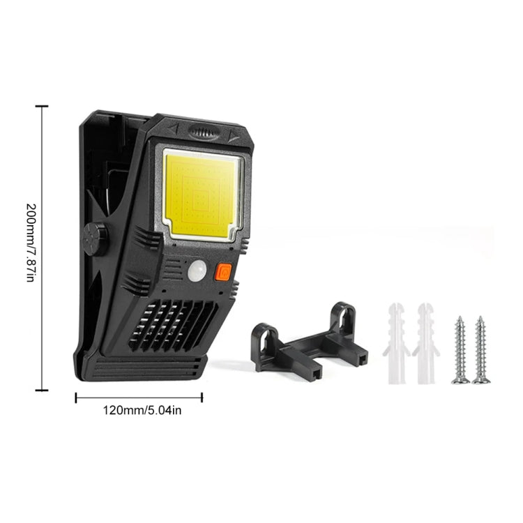 E-SMARTER W7104-2 COB Solar Wall Lamp With Clip Mosquito Killer Lamp Portable Body Sensor Outdoor Garden Light
