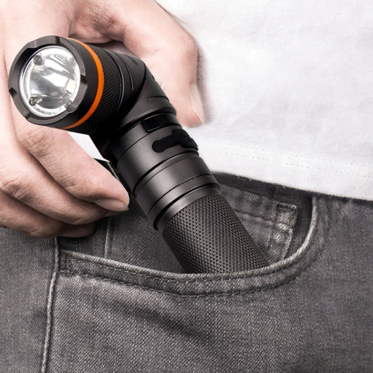 90 Degree Foldable Flashlight White / Red / Green Lights Waterproof Magnetic Torch Built In 18650 Lithium Battery