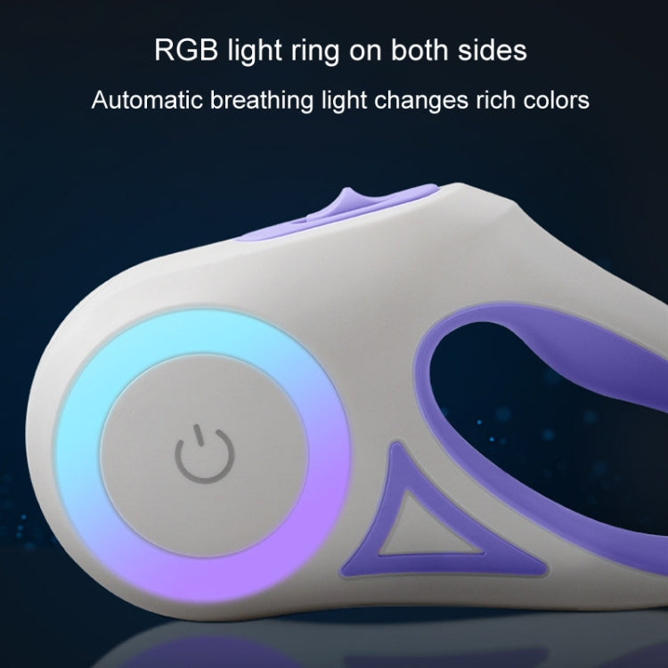 LED Light Luminous Pet Dog Leash Automatic Retractable Dog Walking Leash, Color: 5m Purple