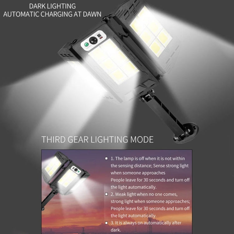 E-SMARTER W796-9 Solar Induction Courtyard Wall Light Smart Outdoor Lamp With Remote Control