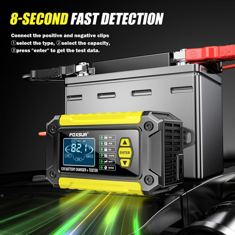 FOXSUR Cars Motorcycles 12V Lithium Cattery Charger With Battery Detection(AU Plug)