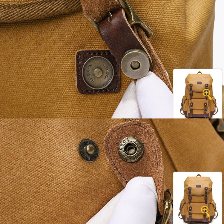 Retro Canvas Backpack Large Capacity Travel Computer Bag(Gray)