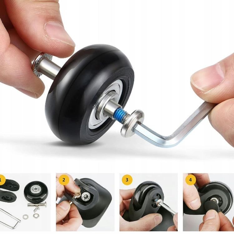 54mm x 18mm Luggage Suitcase Replacement Wheels Low Noise Spinner Wheels