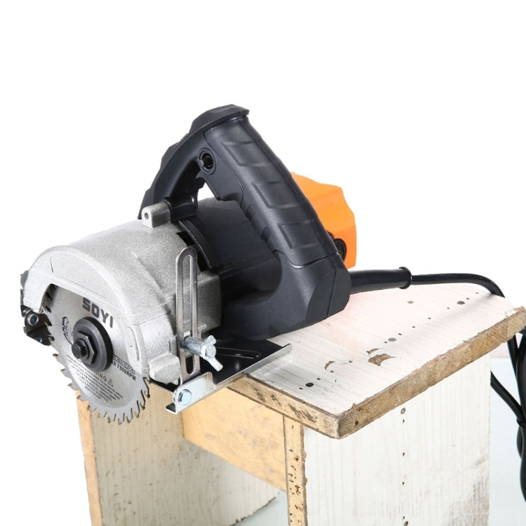 220V Portable Chainsaw Slotting Machine High Power Multifunctional Stone Tile Cutter(45 Degree Bevel Cut EU Plug)