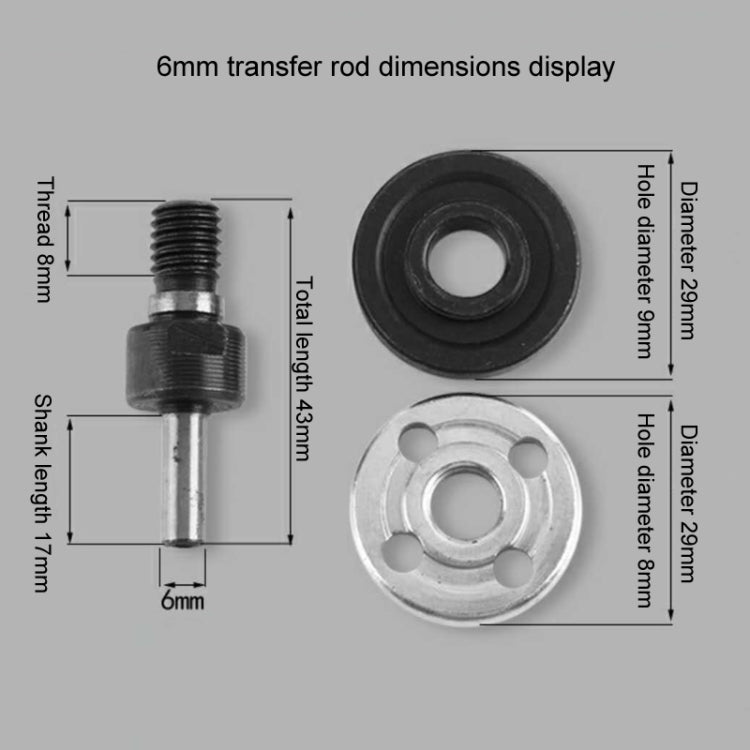 5 In 1 6mm Drill To Angle Grinder Parts Drill To Angle Grinder Connecting Rod