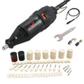 VICOVER Small Adjustable Speed Electrical Grinder Set Jade Carving Pen Polishing Tool EU Plug, Model: 78pcs Parts+Soft Shaft