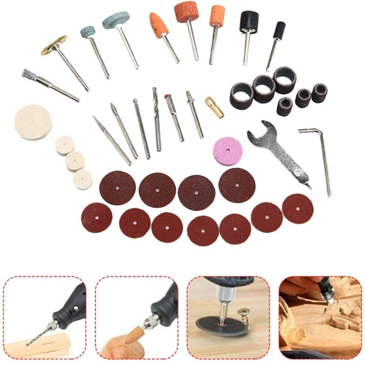 VICOVER Small Adjustable Speed Electrical Grinder Set Jade Carving Pen Polishing Tool EU Plug, Model: 78pcs Parts+Soft Shaft