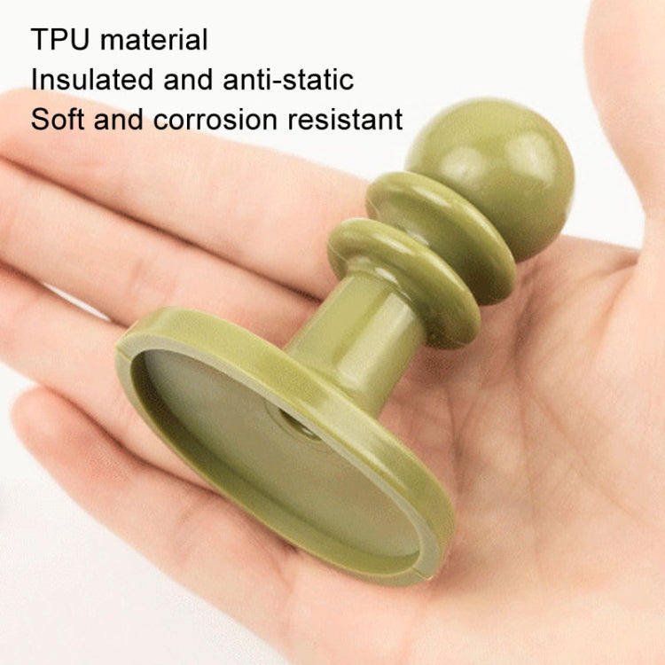 AOTU AT6525 Outdoor Camping Canopy Pole Thunder Cap Tent Support Pole Insulated Plastic Protective Hat, Color: Army Green