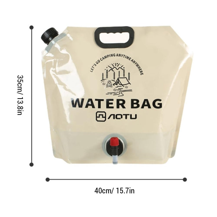 AOTU AT6667 Outdoor Large Capacity Water Bottle 9L Portable Folding Water Bottle Camping Car Drink Barrel(Army Green)