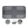 Silicone Sink Mat Cuttable Sink Pad Kitchen Cabinet Mat Dish Drainer Mat 66 x 35cm(Black)