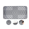 Silicone Sink Mat Cuttable Sink Pad Kitchen Cabinet Mat Dish Drainer Mat 66 x 35cm(Grey)