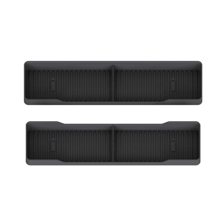 1pair Kitchen Silicone Oven Storage Rack Integrated Roaster Spice Organizer, Color: Black