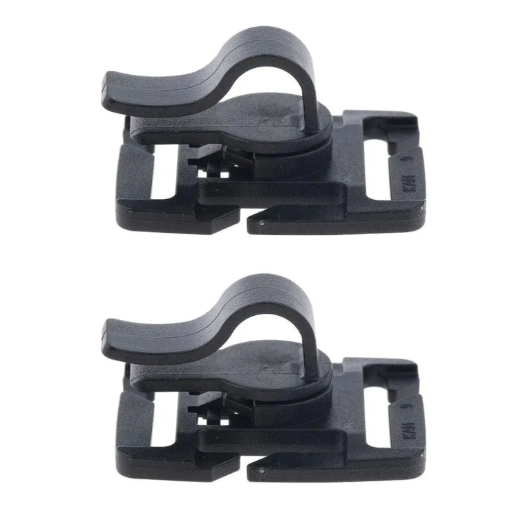 AOTU AT9005 2pcs Adjustable Water Bag Clip 360 Degree Rotatable Outdoor Backpack Accessories Drinking Bag Tube Clip(Black)