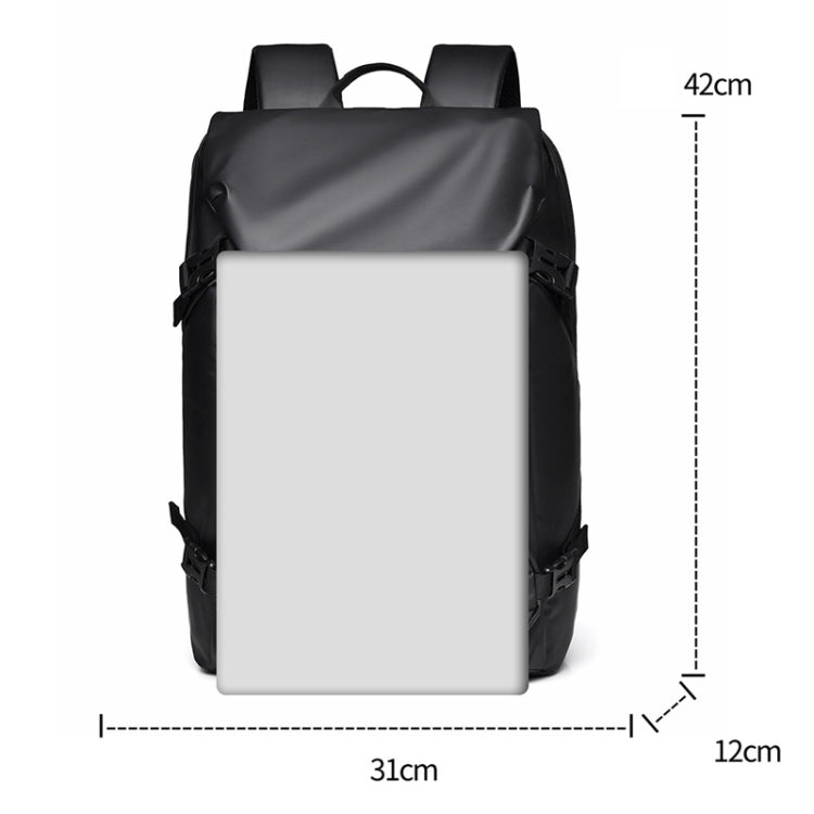 WEPOWER Men Double Shoulder Bag Large-capacity Computer Bag Traveling Backpack(Black)