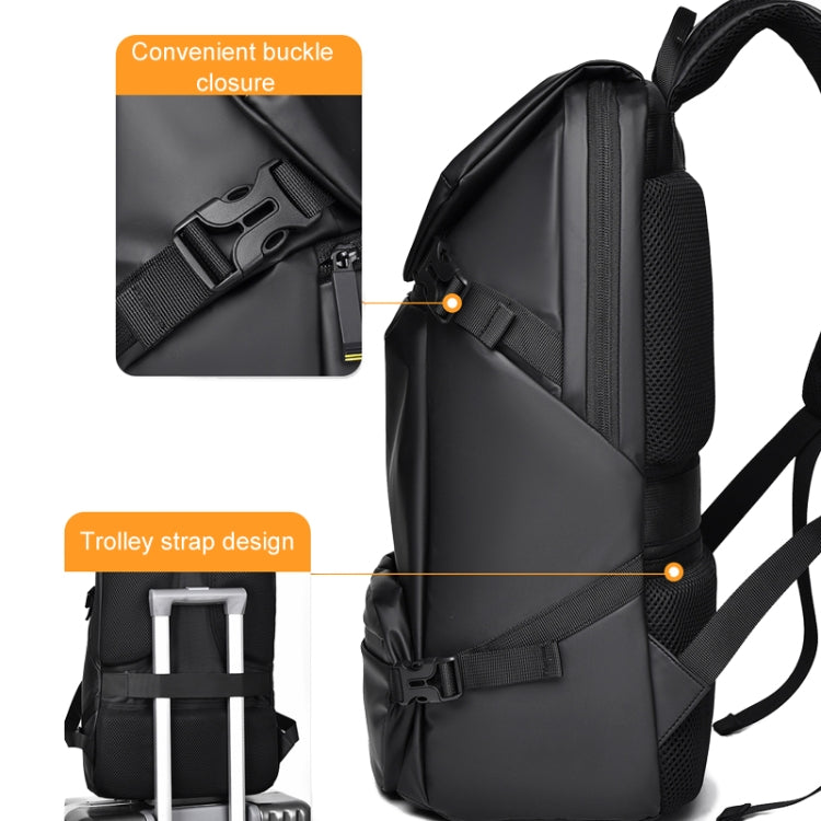 WEPOWER Men Double Shoulder Bag Large-capacity Computer Bag Traveling Backpack(Black)