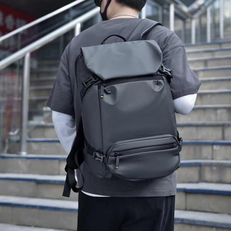 WEPOWER Men Double Shoulder Bag Large-capacity Computer Bag Traveling Backpack(Black)