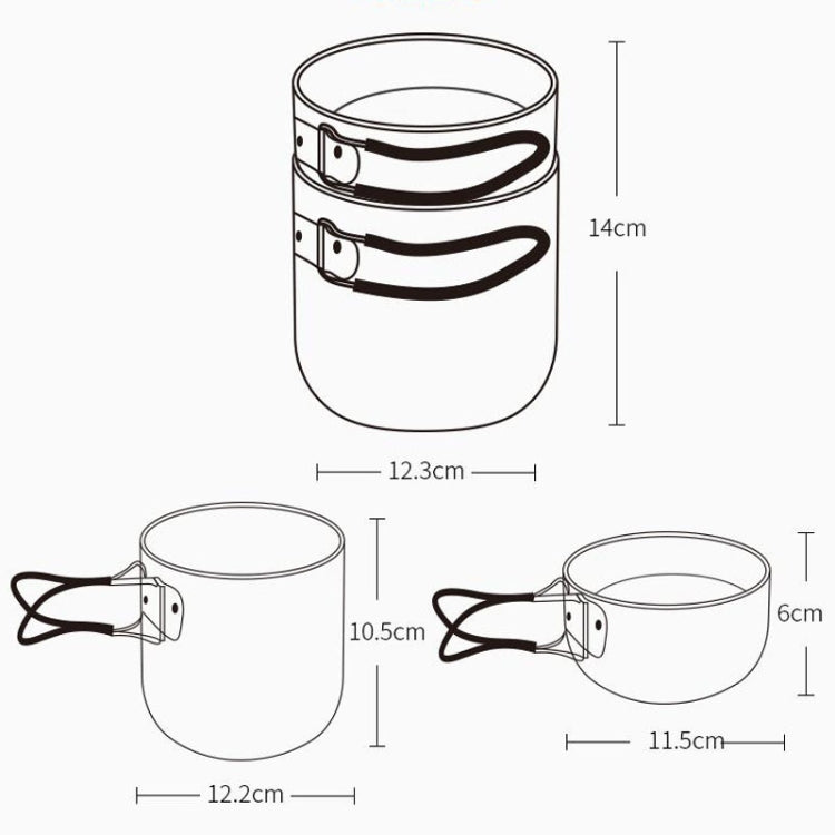 AOTU AT101 2 In 1 Outdoor Camping Cookware Picnic Portable Pot(Green Handle)