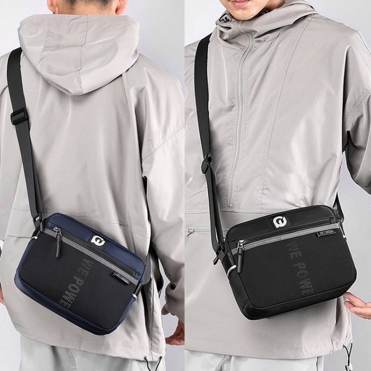 WEPOWER Men Outdoor Casual Nylon Crossbody Bag Single Shoulder Satchel(Dark Blue)