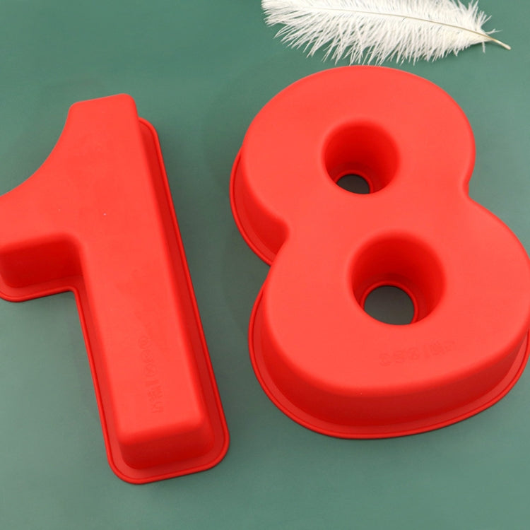 Digital Silicone Cake Baking Mold DIY Making Cookie Mould, Specification: Number 4