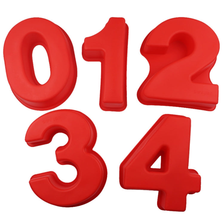 Digital Silicone Cake Baking Mold DIY Making Cookie Mould, Specification: Number 4