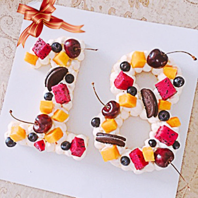 Digital Silicone Cake Baking Mold DIY Making Cookie Mould, Specification: Number 8
