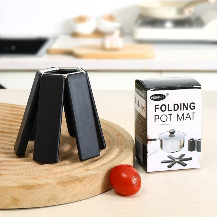 Thickened Folding Anti-scald Heat Insulation Mat Table Placemat Pot Mat(Black)
