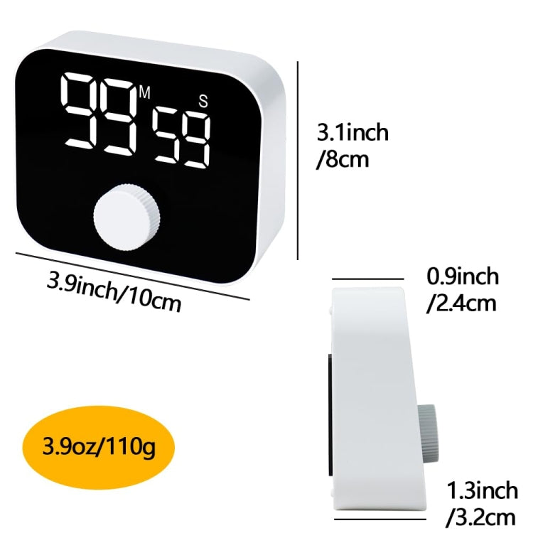 YS LED Rotating Timer IlSent Kitchen Time Manager(White)