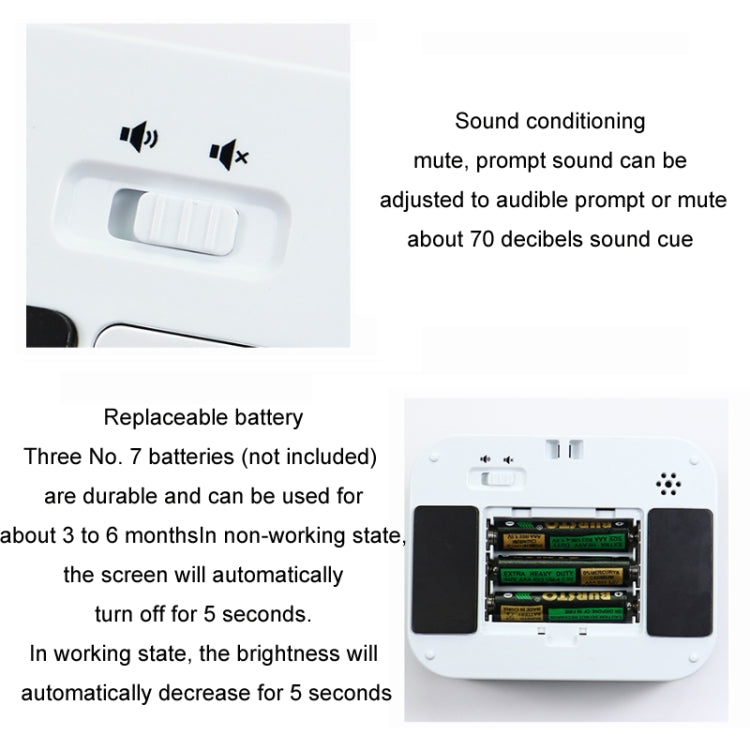 YS LED Rotating Timer IlSent Kitchen Time Manager(White)