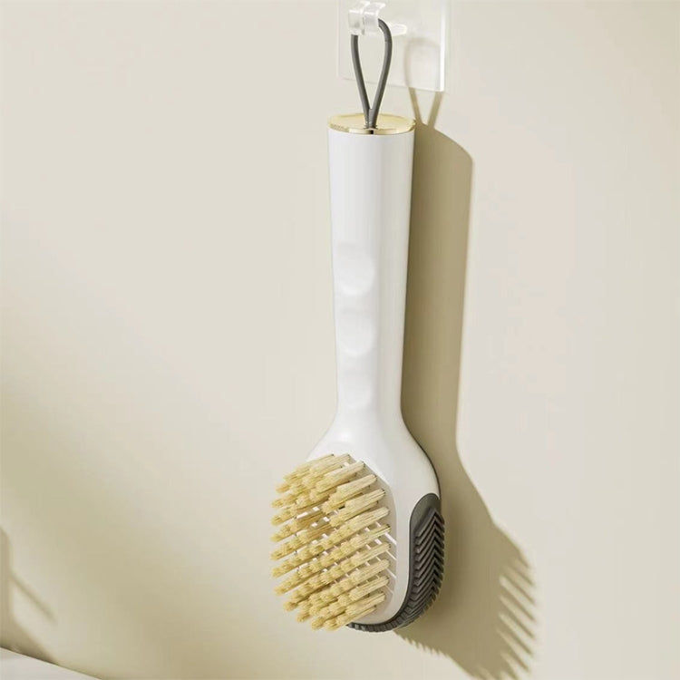 Multifunctional Liquid-filled Shoe Brush Household Cleaning Soft-bristled Laundry Brush(White)