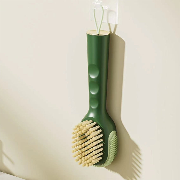 Multifunctional Liquid-filled Shoe Brush Household Cleaning Soft-bristled Laundry Brush(Green)