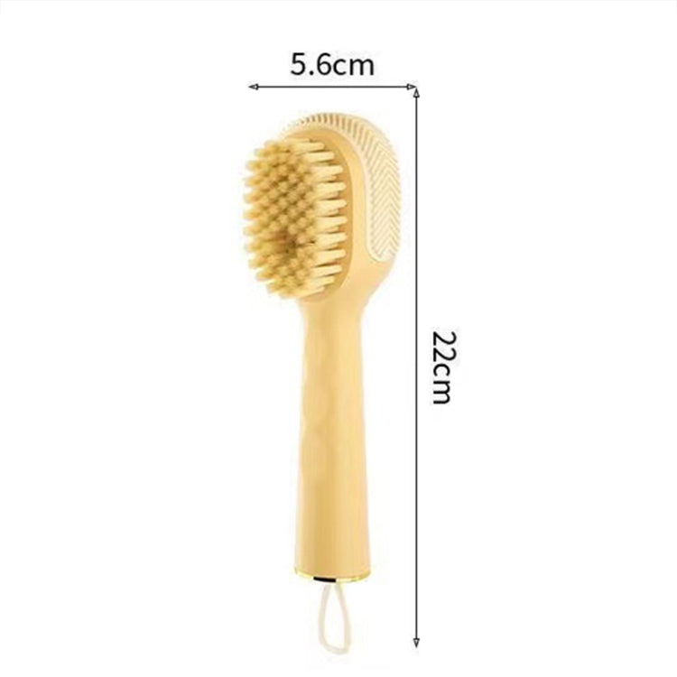 Multifunctional Liquid-filled Shoe Brush Household Cleaning Soft-bristled Laundry Brush(White)