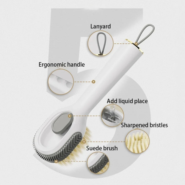 Multifunctional Liquid-filled Shoe Brush Household Cleaning Soft-bristled Laundry Brush(Green)