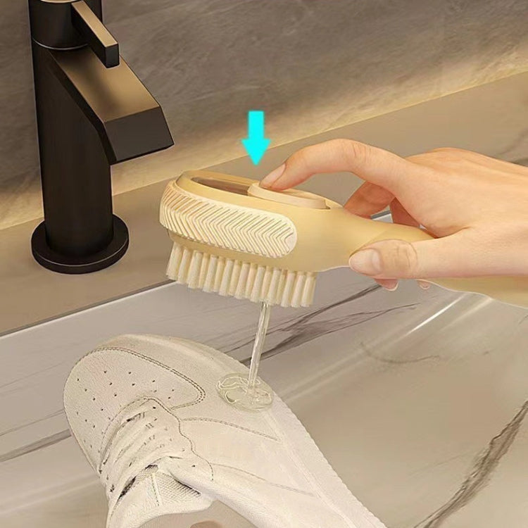Multifunctional Liquid-filled Shoe Brush Household Cleaning Soft-bristled Laundry Brush(Green)