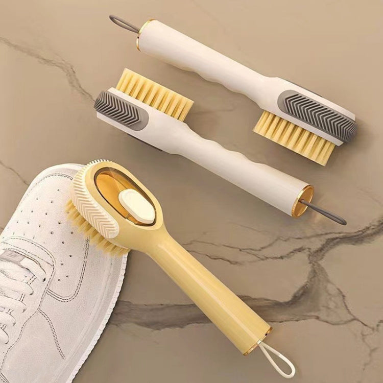 Multifunctional Liquid-filled Shoe Brush Household Cleaning Soft-bristled Laundry Brush(White)