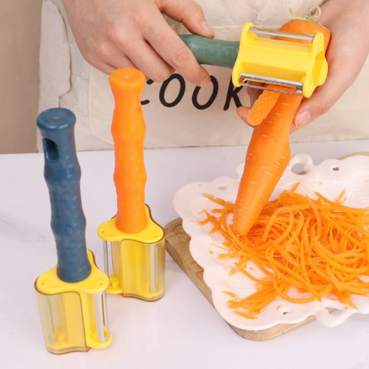 3-in-1 Household Kitchen Vegetable and Fruit Stainless Steel Peeling Knife(Blue)