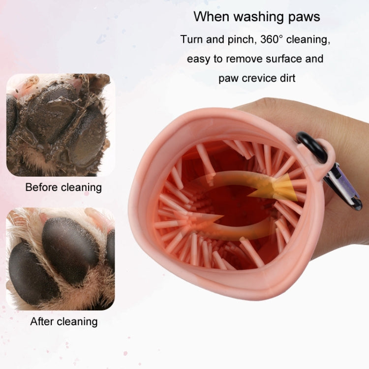 Histotree Pet Foot Washing Cup Multifunctional Dog Paw Cleaning Brush, Color: Large (Purple)