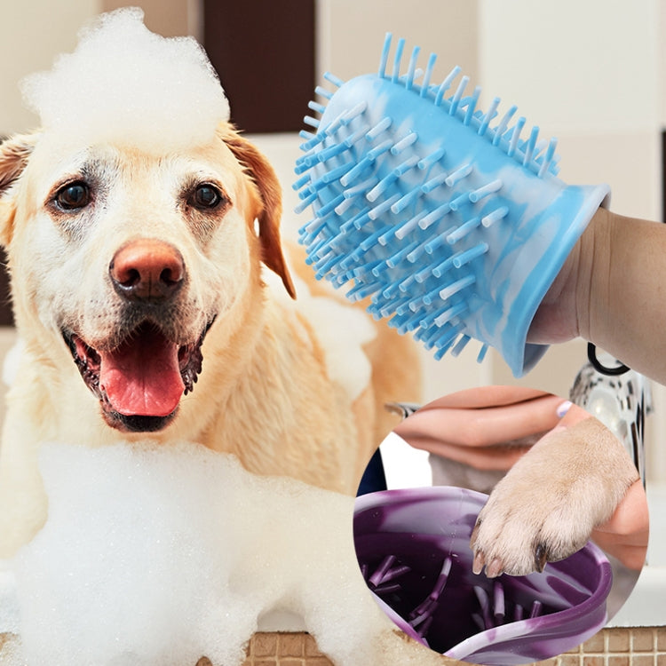 Histotree Pet Foot Washing Cup Multifunctional Dog Paw Cleaning Brush, Color: Large (Purple)