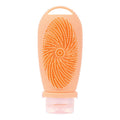 100ml Shower Bath Brush Dispenser Bottle Travel Portable Shampoo Cosmetic Lotion Dispenser Bottle(Orange)