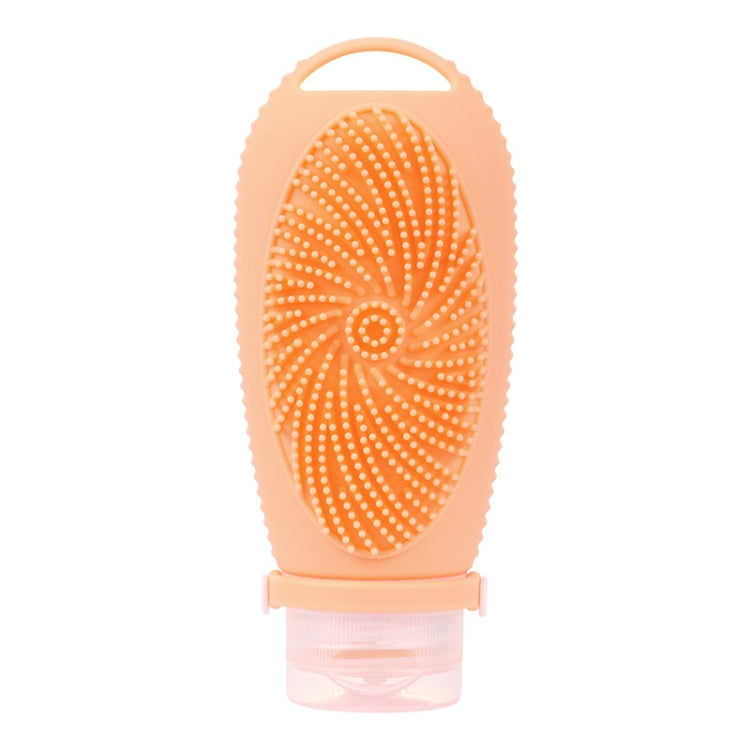 100ml Shower Bath Brush Dispenser Bottle Travel Portable Shampoo Cosmetic Lotion Dispenser Bottle(Orange)