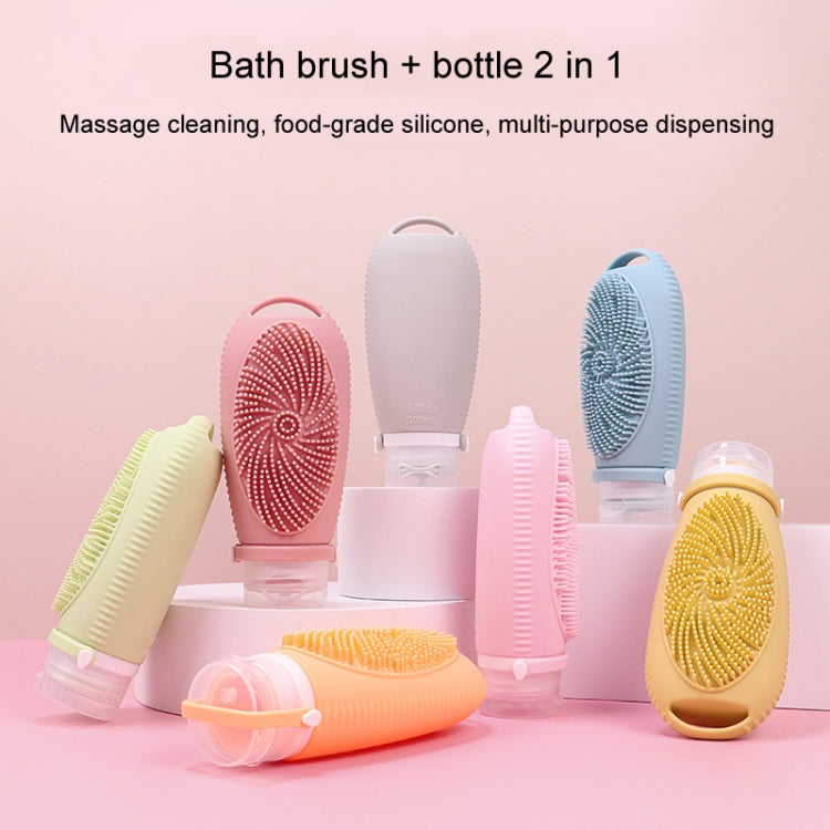 100ml Shower Bath Brush Dispenser Bottle Travel Portable Shampoo Cosmetic Lotion Dispenser Bottle(Dark Pink)