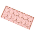 12 Grids Cherry Blossom Lollipop Mould Chocolate Chip Molds(Pink Without Sticks)