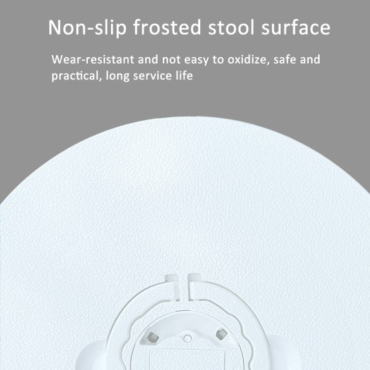 Retractable Portable Travel Toilet Collapsible Stool for Outdoors Fishing Camping With Light White