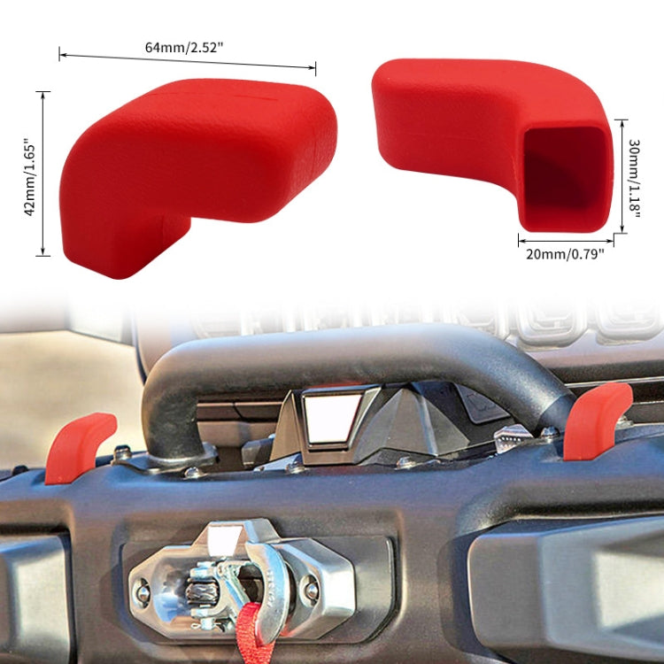 For 07-23 Jeep Wrangler JK/JL/JT Front Bumper Trailer Hook Cover(Black)
