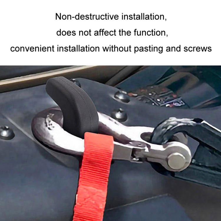 For 07-23 Jeep Wrangler JK/JL/JT Front Bumper Trailer Hook Cover(Black)