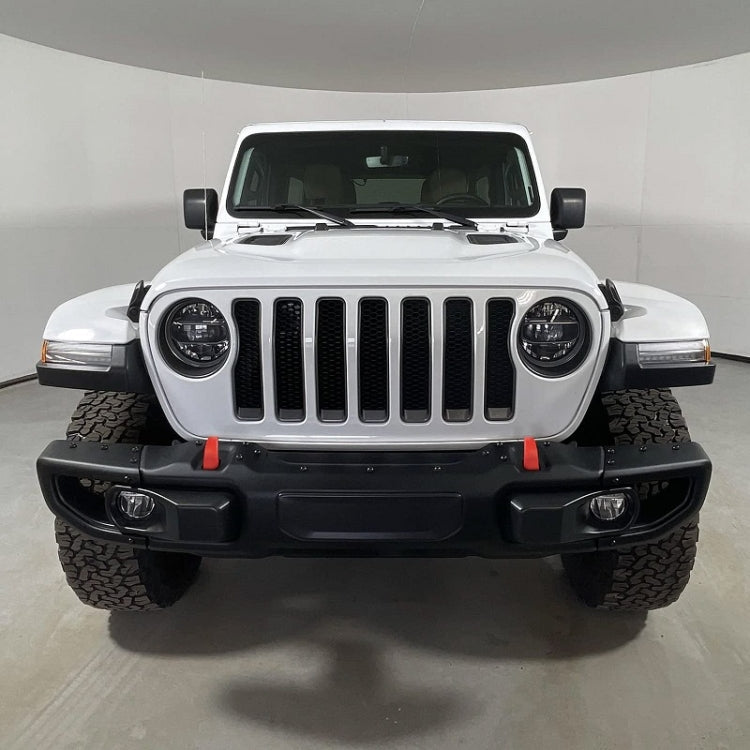 For 07-23 Jeep Wrangler JK/JL/JT Front Bumper Trailer Hook Cover(Black)